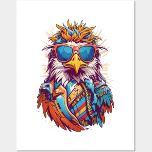 Cool Eagle in Sunglasses Posters and Art